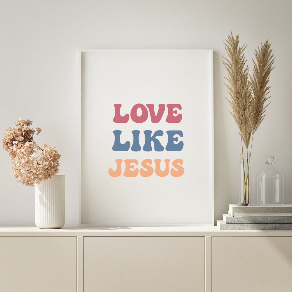 Farbe "Love Like Jesus" Digitales Bild